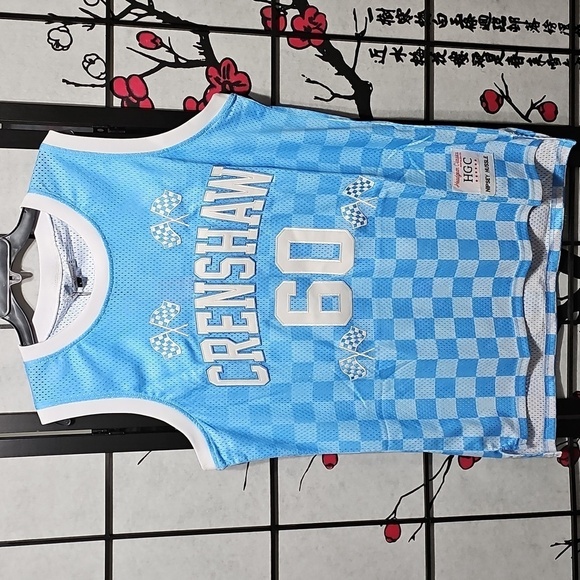 Nipsey Hussle Crenshaw Checkered‎ Blue Basketball Jersey Size Large NWT - Picture 1 of 8